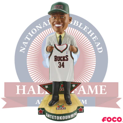 Giannis Antetokounmpo Draft Day Bobblehead - White Jersey