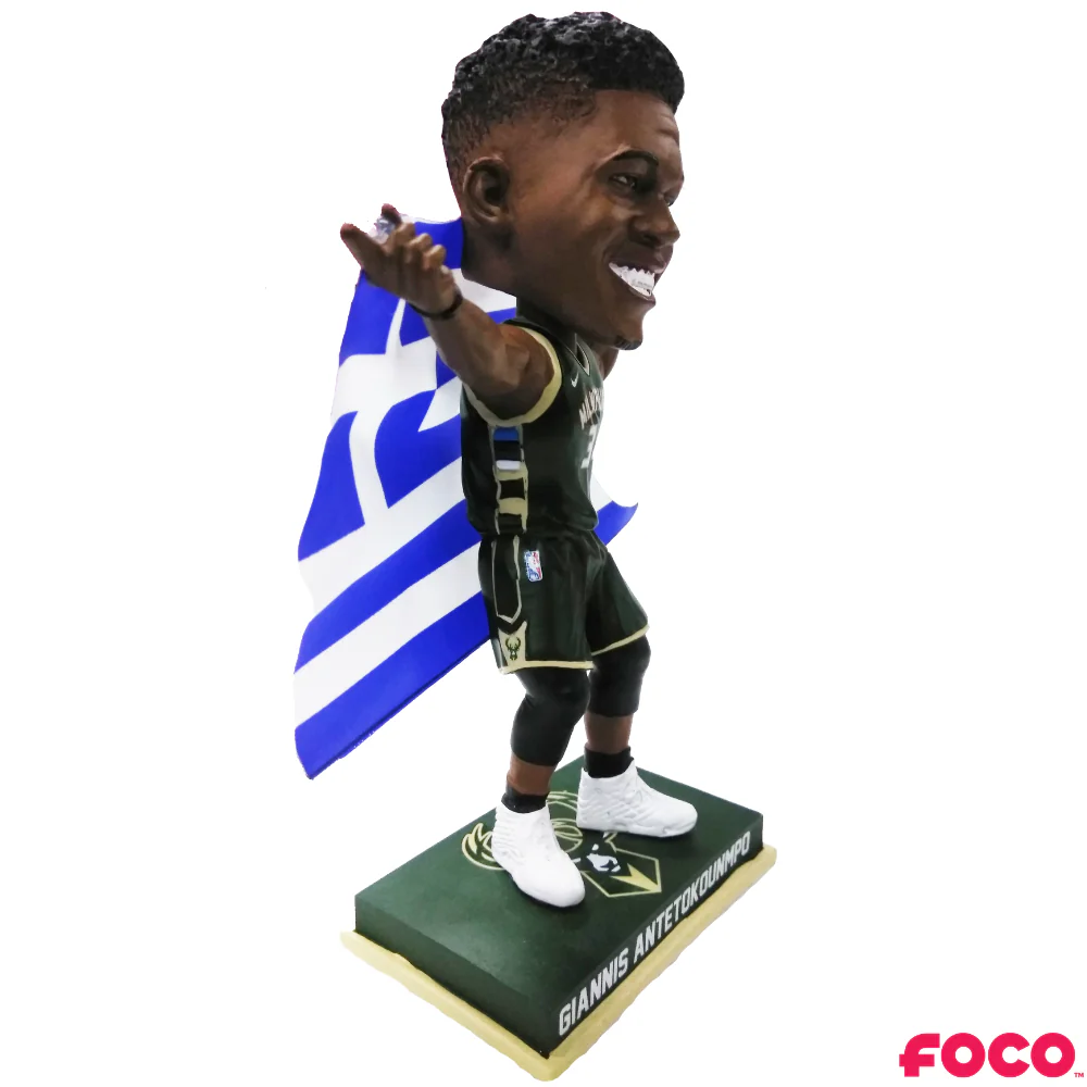 Giannis Antetokounmpo Milwaukee Bucks Greece Flag Bobblehead - Image 3