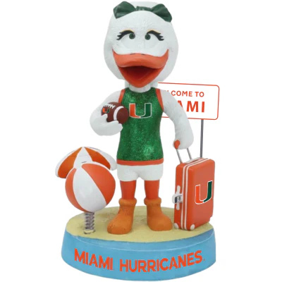 Miami Hurricanes Gertrude "Gigi" the Ibis Welcome to Miami Bobblehead (Presale) - Image 2