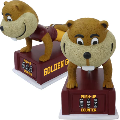 Goldy Gopher Minnesota Golden Gophers Mascot Push-Up Counter Bobblehead - Image 2