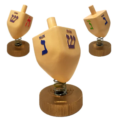 Hanukkah Menorah Dreidel Bobbles - Image 5
