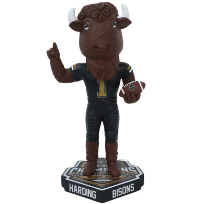 Harding Bisons Buff the Bison Mascot 2023 Division II Football National Champions Bobbleheads - Image 2