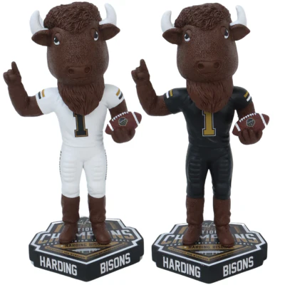 Harding Bisons Buff the Bison Mascot 2023 Division II Football National Champions Bobbleheads - Image 4
