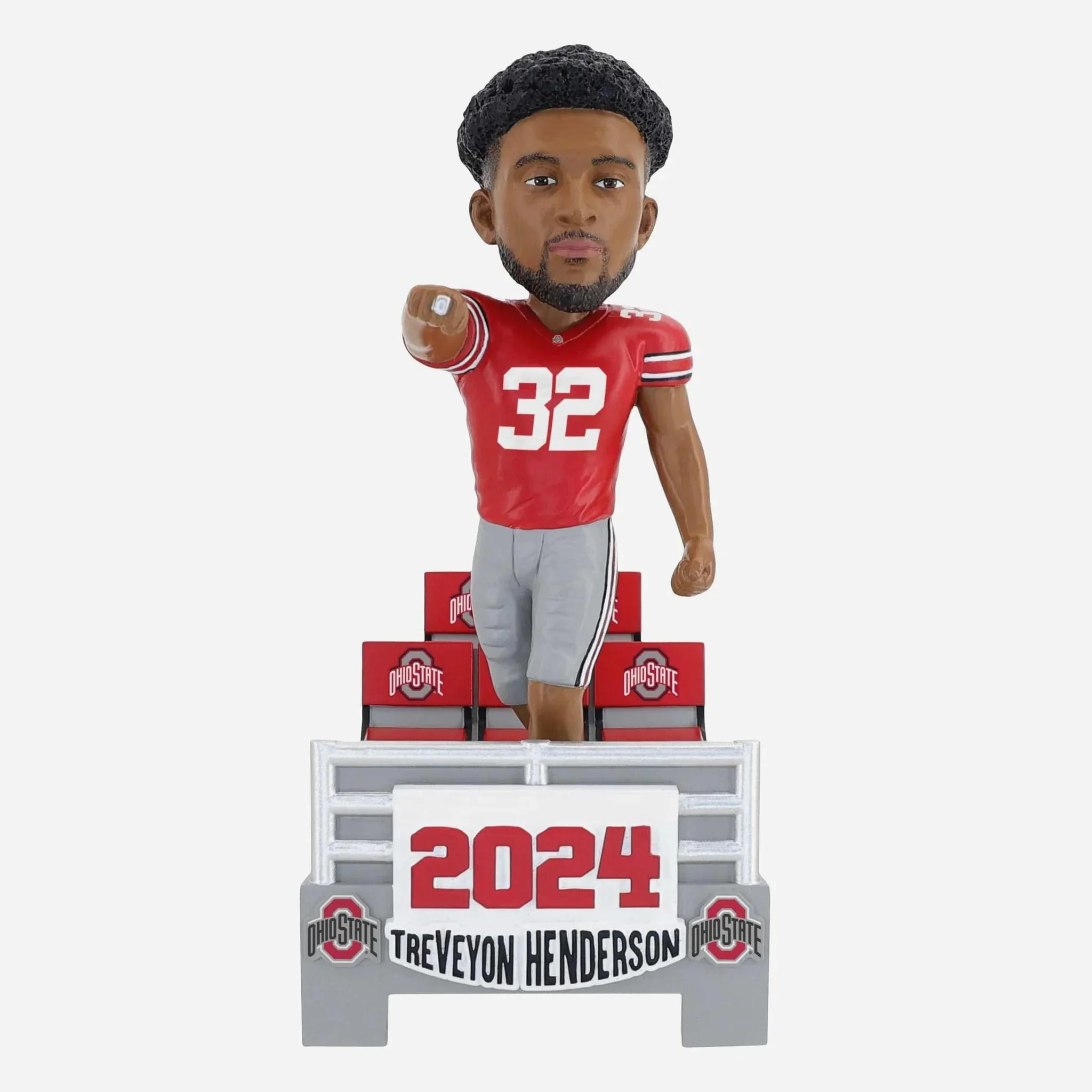 TreVeyon Henderson Ohio State Buckeyes Banner Raising NCAA College Bobblehead