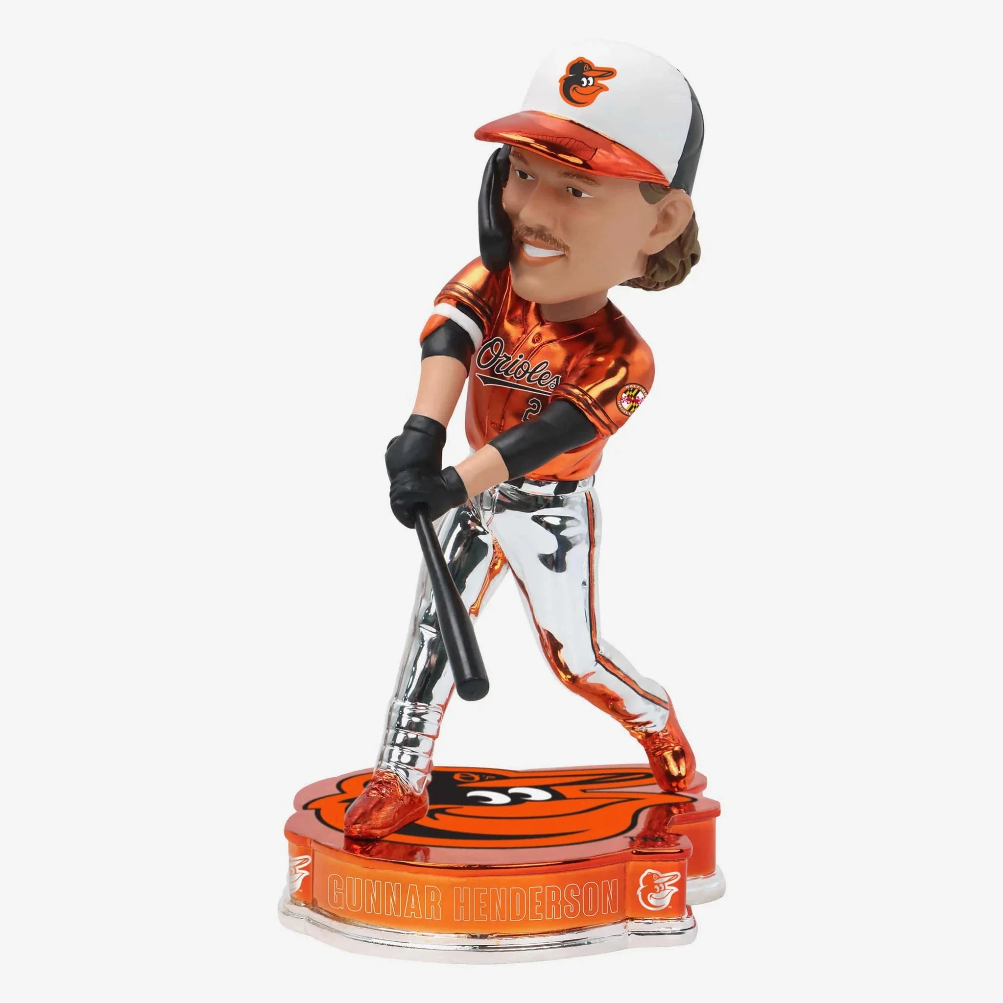 Gunnar Henderson Baltimore Orioles Electroplated MLB Bobblehead