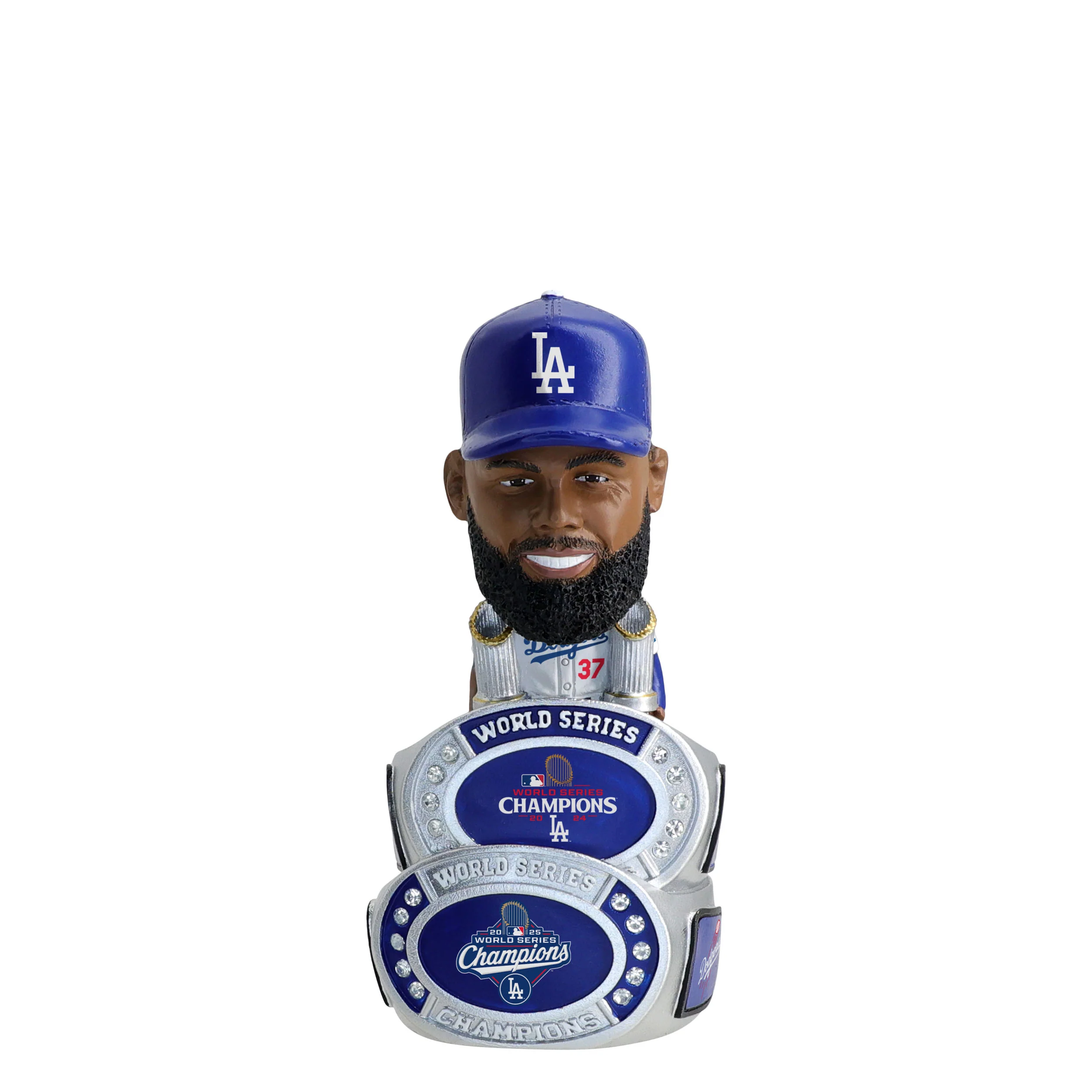 Teoscar Hernandez Los Angeles Dodgers 2025 Back To Back World Series Champions Ring Base Mini Bighead MLB Bobblehead