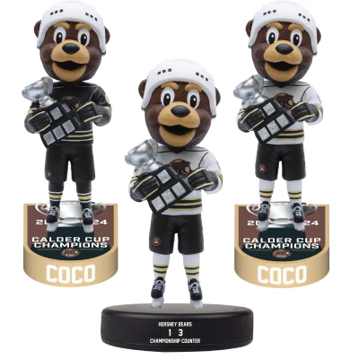 Coco the Bear Hershey Bears Mascot 2024 Calder Cup Champions Bobbleheads - Image 5