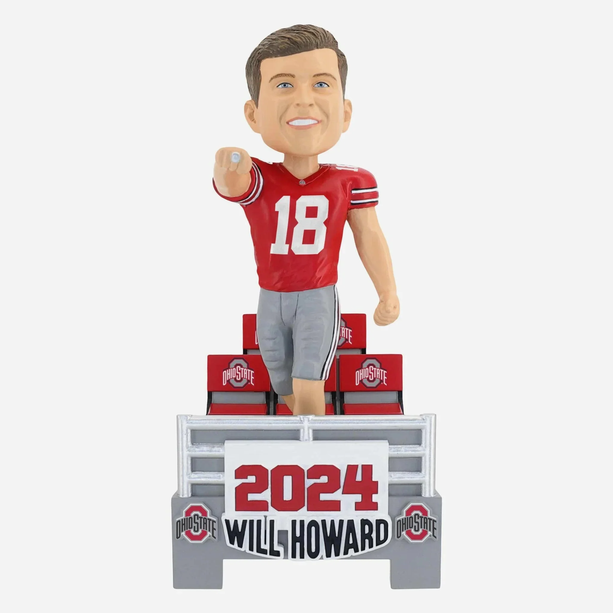 Will Howard Ohio State Buckeyes Banner Raising NCAA College Bobblehead