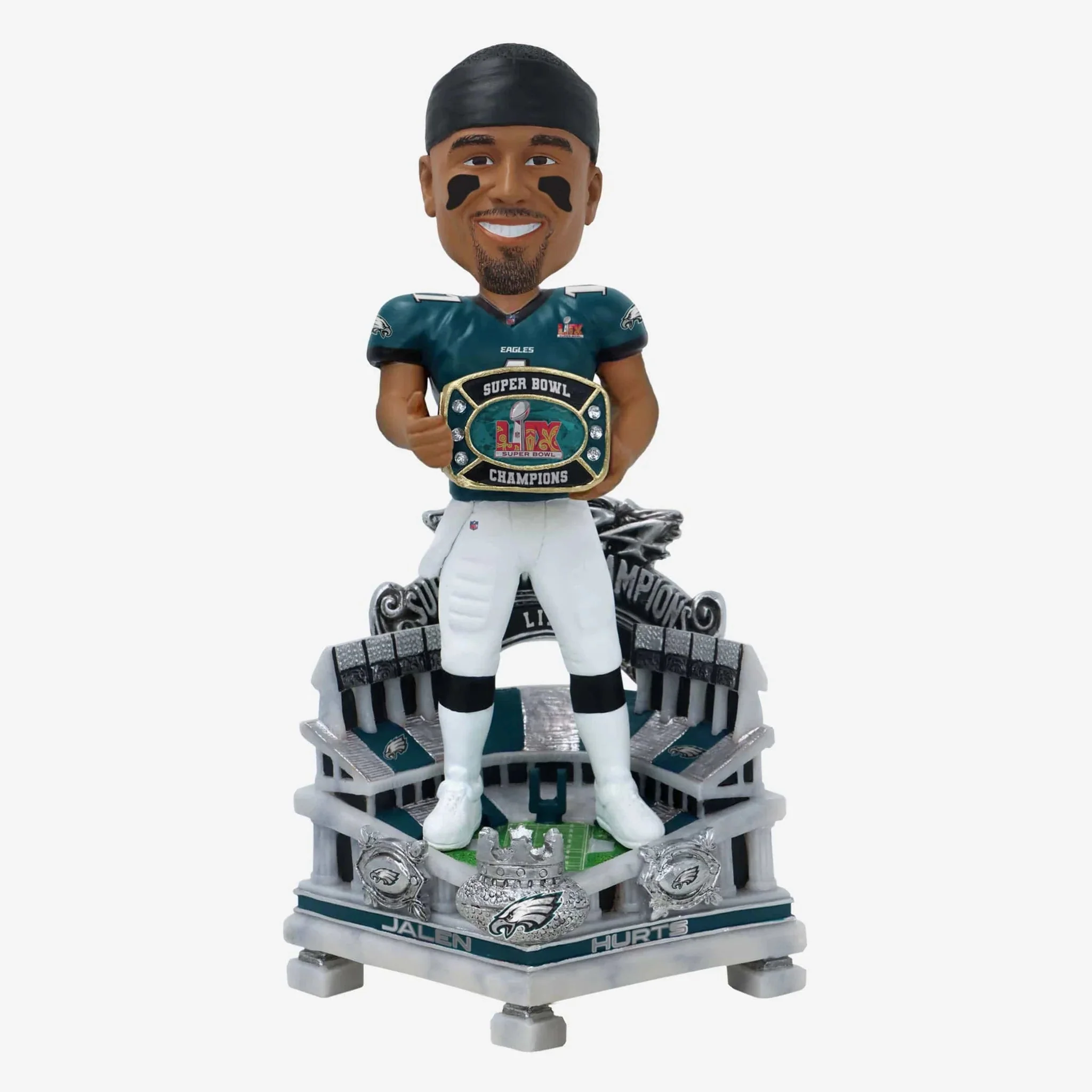 Jalen Hurts Philadelphia Eagles Super Bowl LIX Champions 3 Foot 3 Foot NFL Bobblehead
