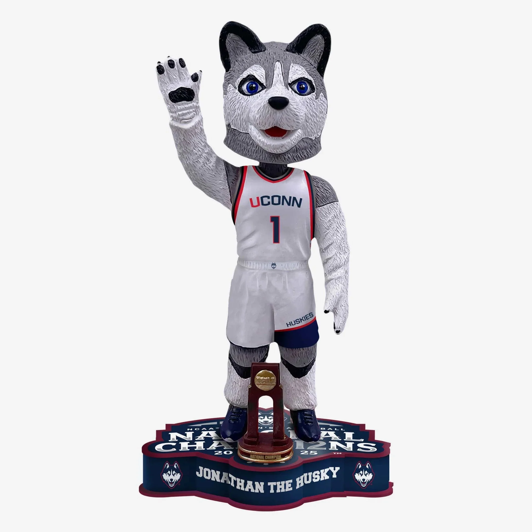Jonathan the Husky UConn Huskies 2025 Women's Basketball National Champions NCAA Bobblehead
