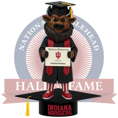 Hoosier the Bison Indiana Hoosiers Mascot Graduation Bobblehead (Presale)