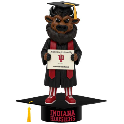Hoosier the Bison Indiana Hoosiers Mascot Graduation Bobblehead (Presale) - Image 2