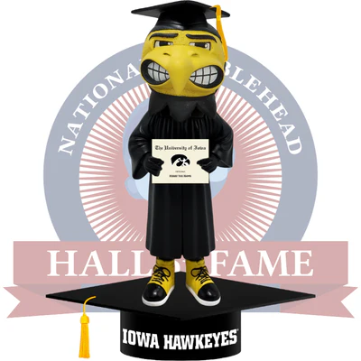 Herky the Hawk Iowa Hawkeyes Mascot Graduation Bobblehead (Presale)