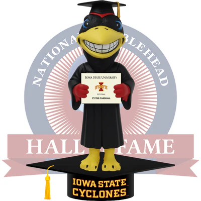 Cy the Cardinal Iowa State Cyclones Mascot Graduation Bobblehead (Presale)