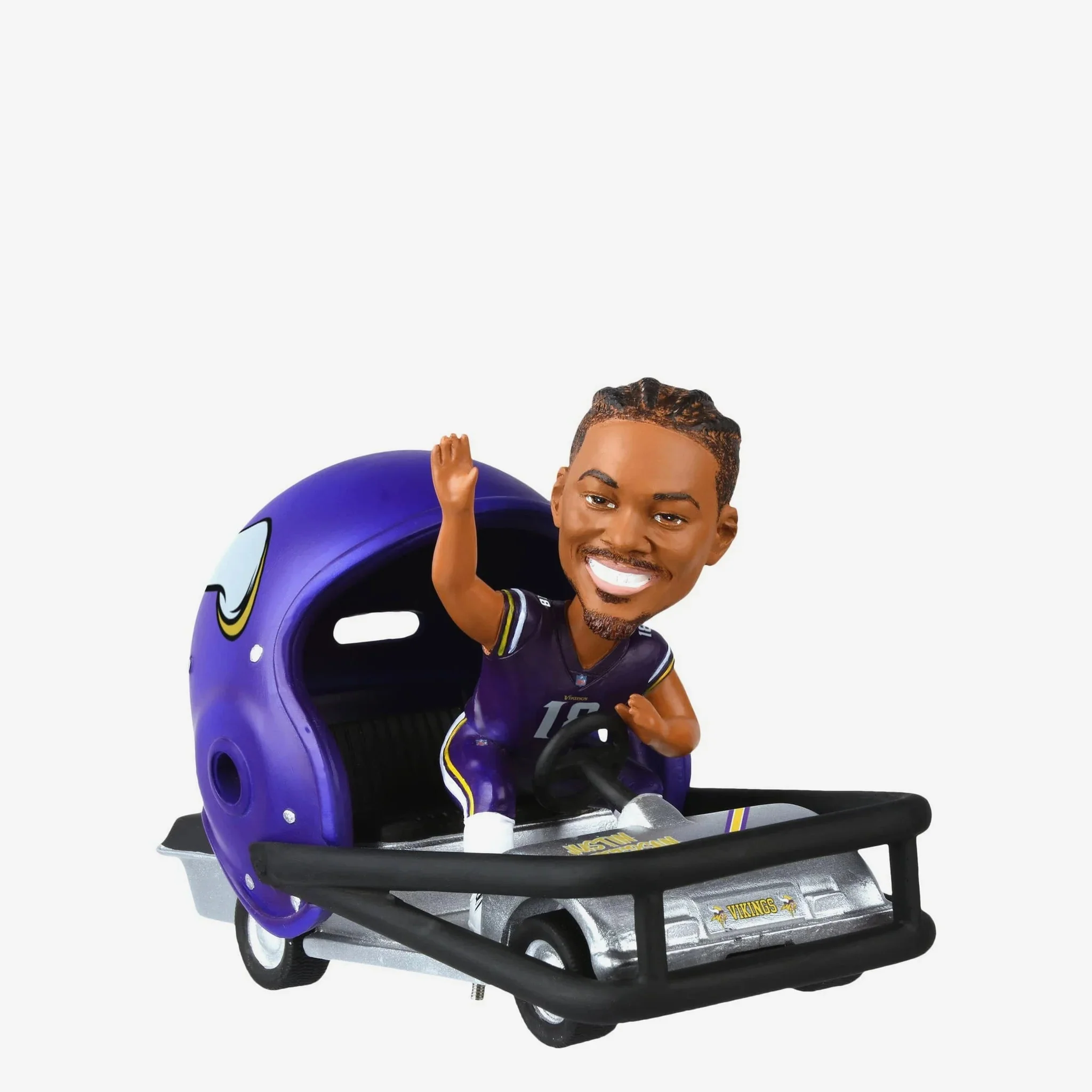 Justin Jefferson Minnesota Vikings Helmet Cart NFL Football Bobblehead
