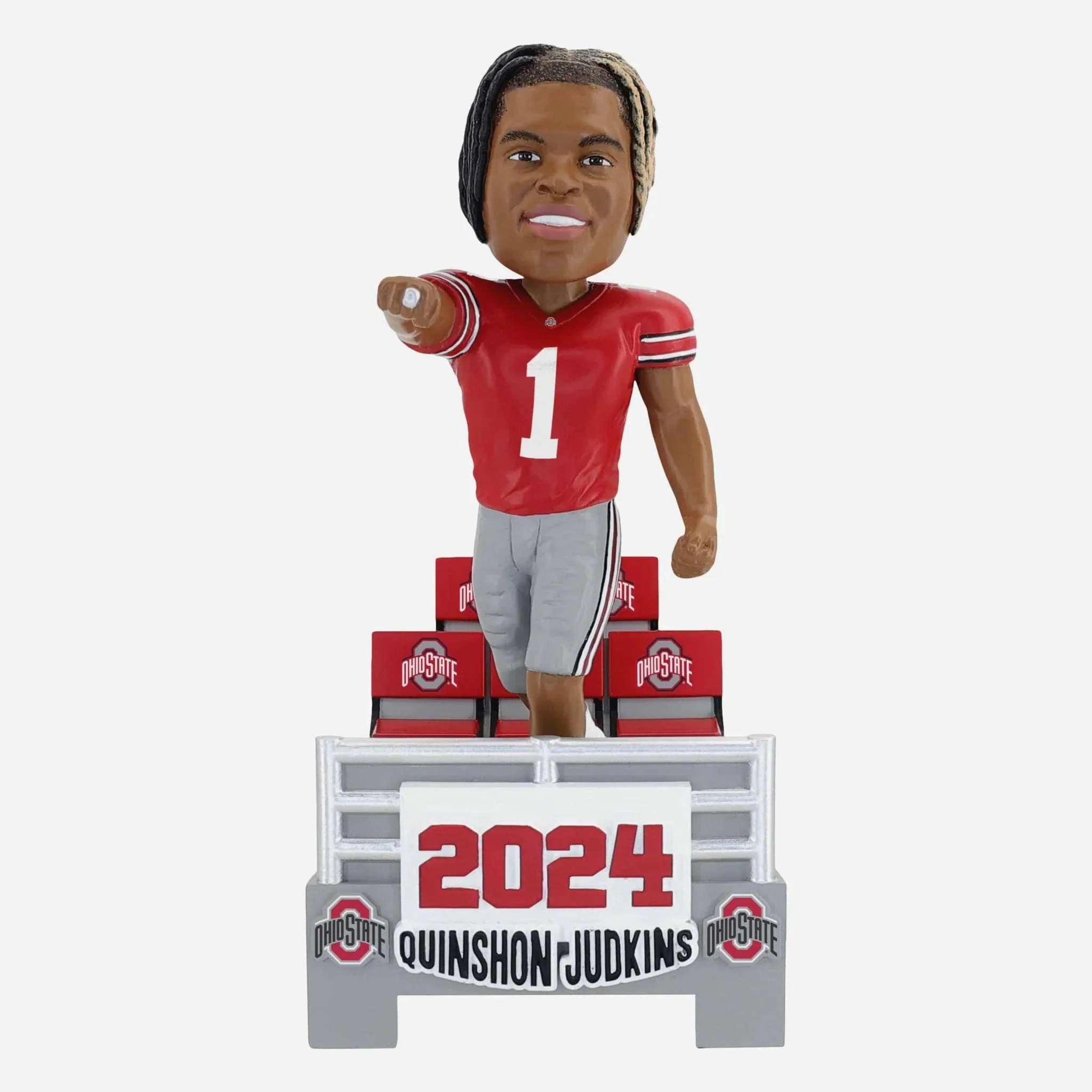 Quinshon Judkins Ohio State Buckeyes Banner Raising NCAA College Bobblehead