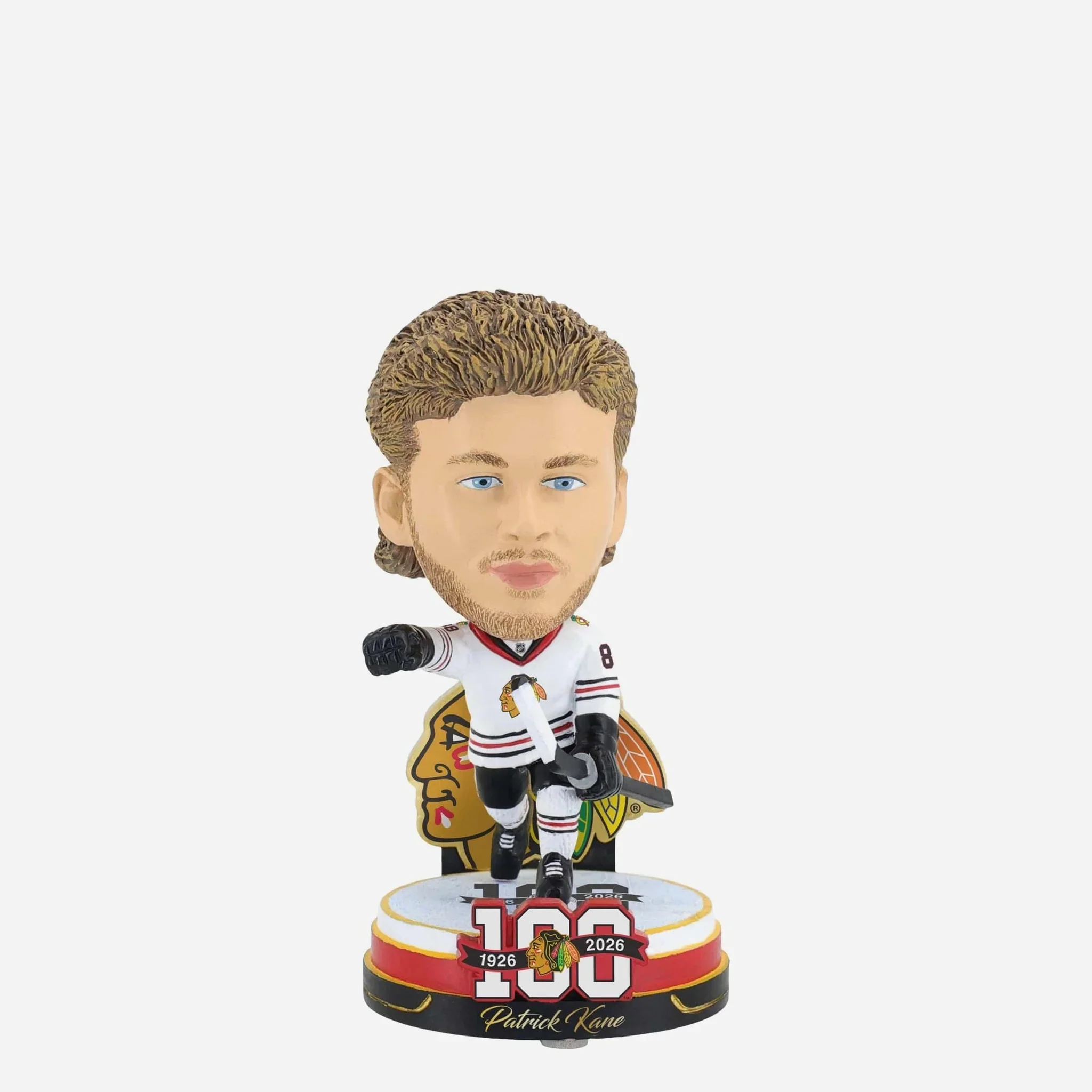 Patrick Kane Chicago Blackhawks 100th Anniversary Mini Bighead NHL Bobblehead