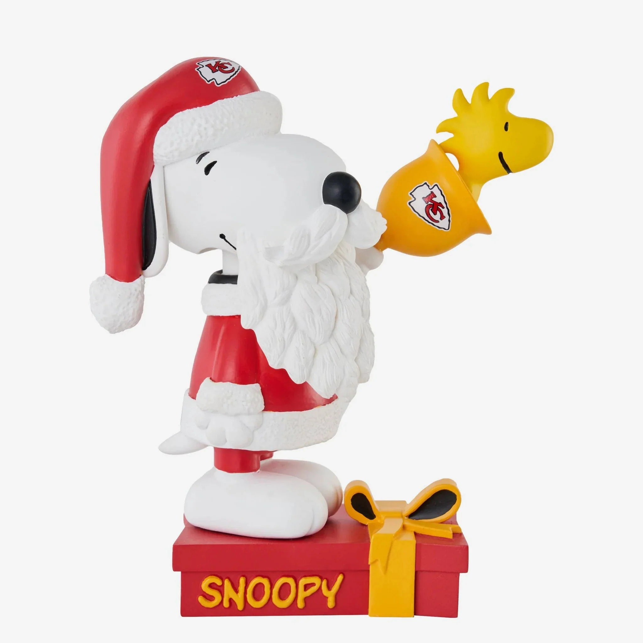 Snoopy & Woodstock Kansas City Chiefs 2024 Peanuts Christmas Special Bobblehead