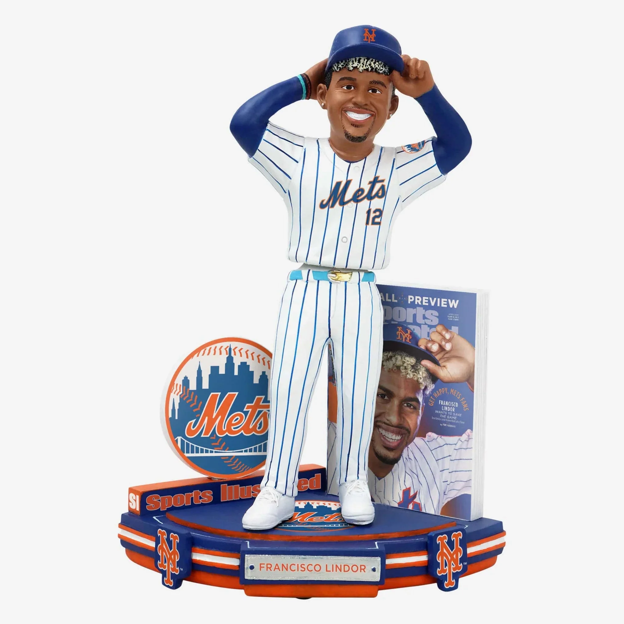 Francisco Lindor New York Mets Sports Illustrated Cover MLB Bobblehead
