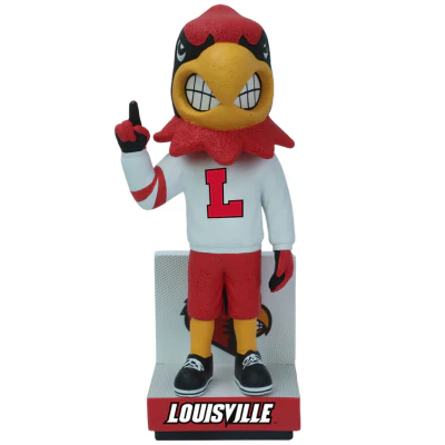 Louie the Cardinal Louisville Cardinals Mascot Football Bobblehead - Image 2