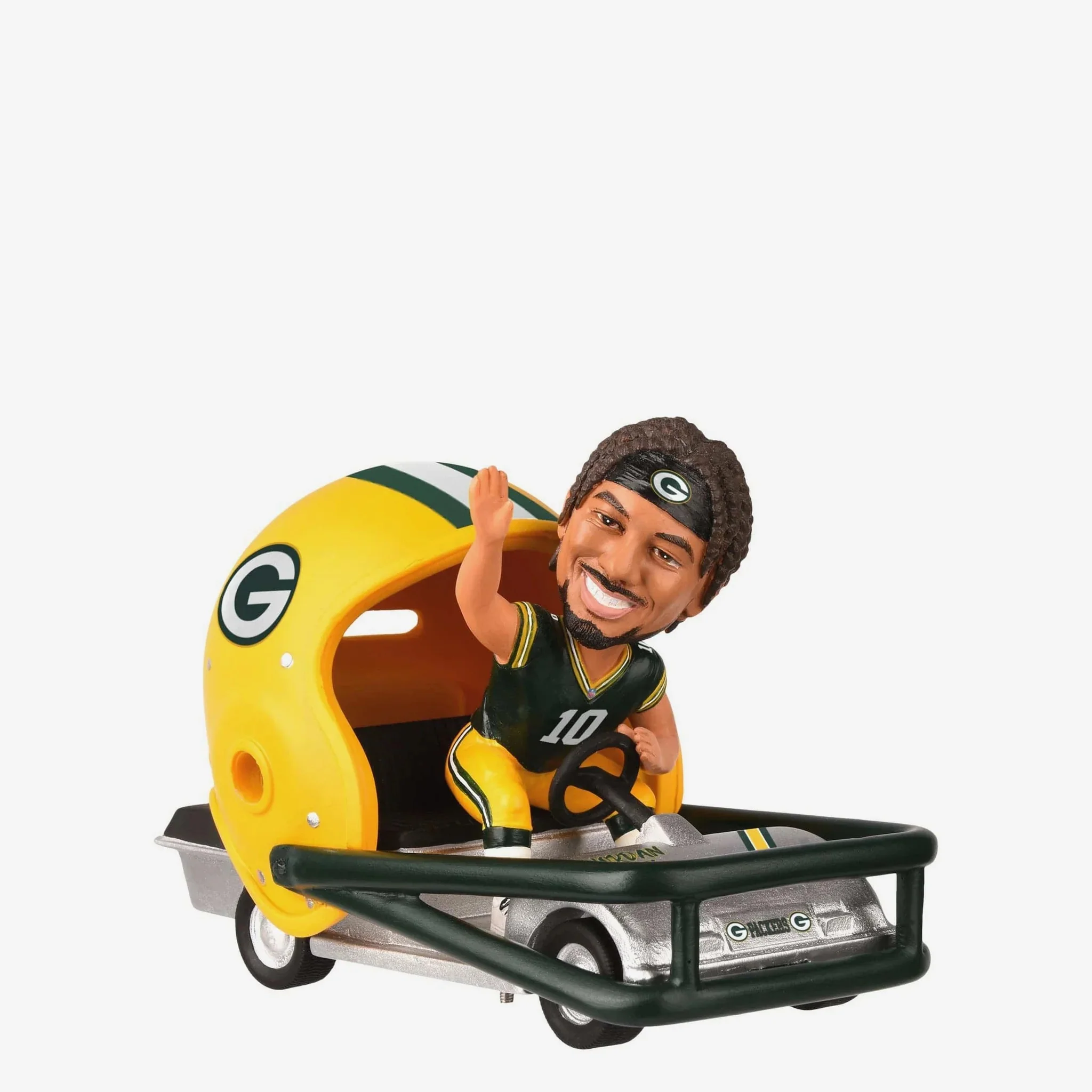 Jordan Love Green Bay Packers Helmet Cart NFL Football Bobblehead