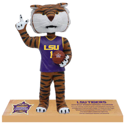 LSU Tigers 2023 Women's Basketball Game Used Championship Court Bobblehead - Image 2