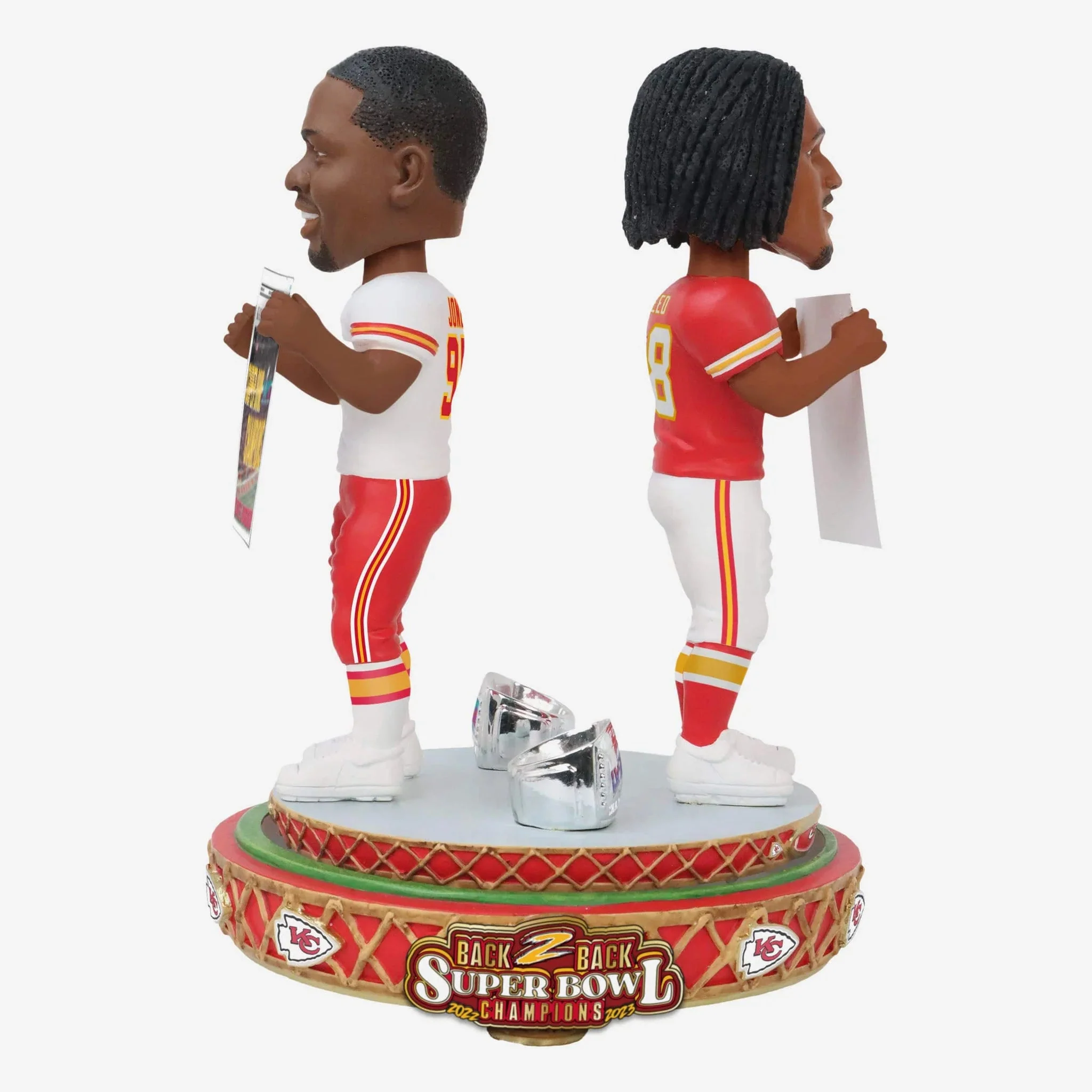 Kansas City Chiefs Super Bowl LVIII Champions Dual Spinner Bobbleheads - Image 4