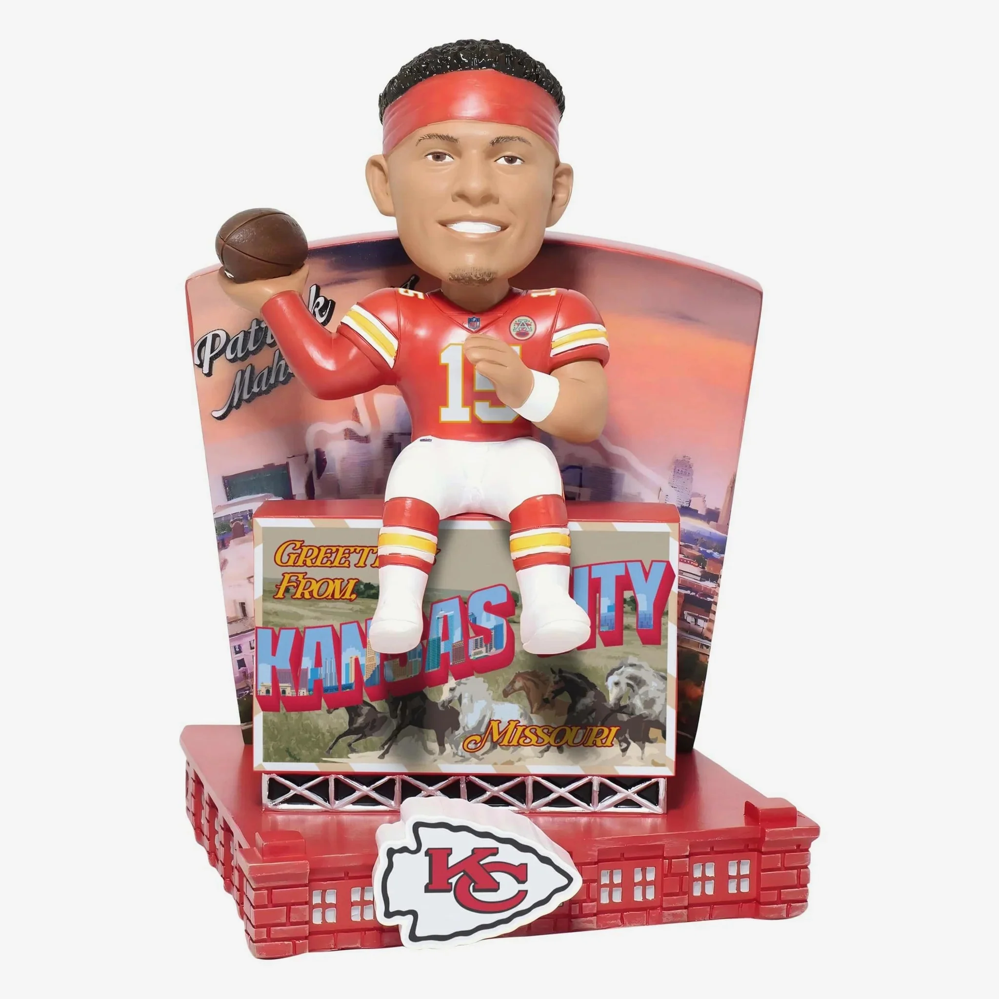 Patrick Mahomes Kansas City Chiefs Greetings NFL Football Bobblehead