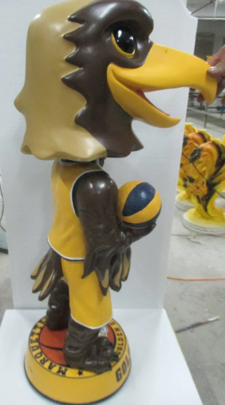 3 Foot Marquette Golden Eagles Mascot Bobblehead - Image 5