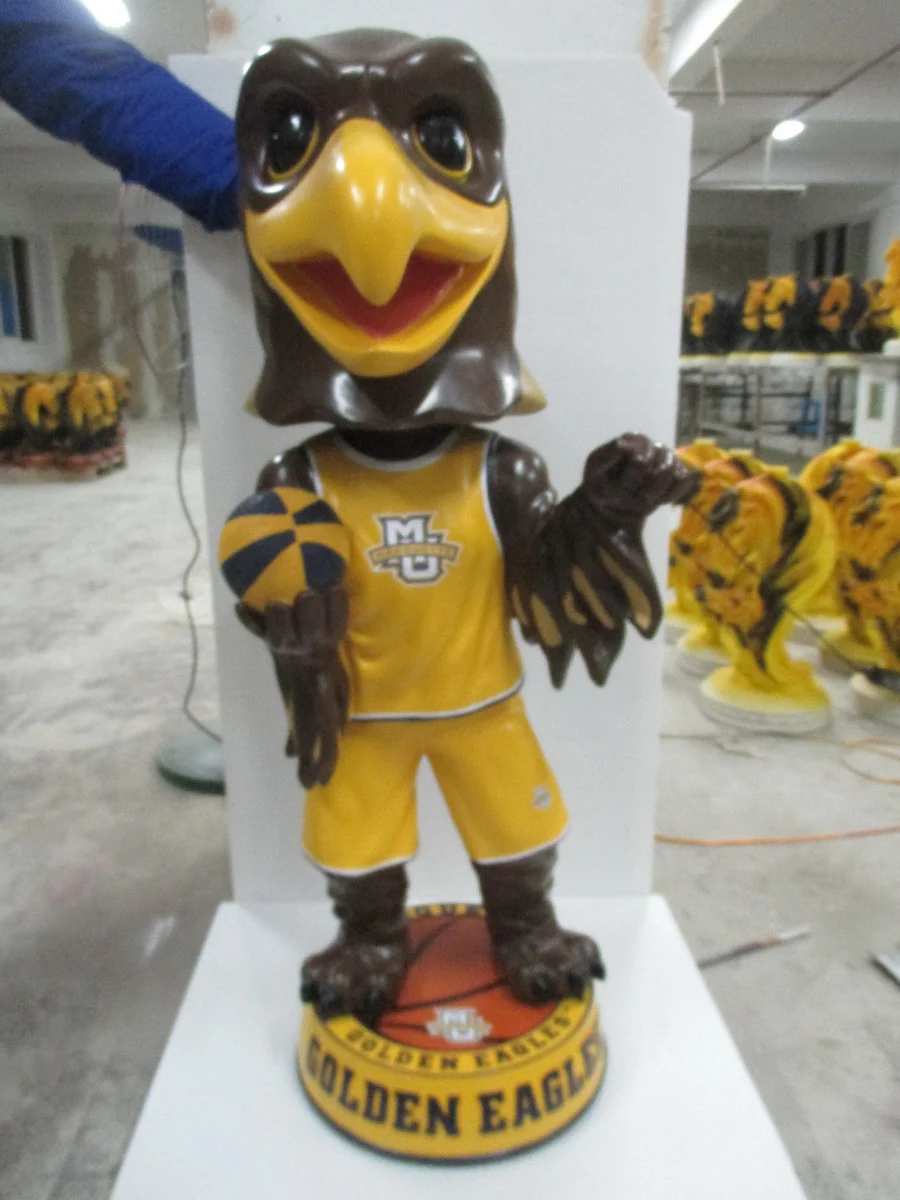 3 Foot Marquette Golden Eagles Mascot Bobblehead - Image 6
