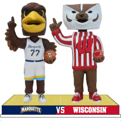 Marquette vs. Wisconsin Basketball Rivalry Bobblehead (Presale) - Image 2