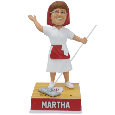 Martha the Mop Lady Indiana Hoosiers Talking Bobblehead - Image 2