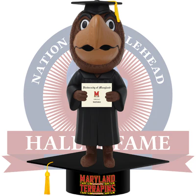 Testudo Maryland Terrapins Mascot Graduation Bobblehead (Presale)