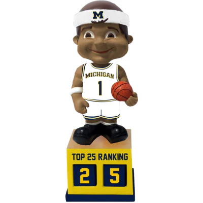 Michigan Wolverines Basketball Top 25 Ranking Tracker Bobblehead (Presale) - Image 2
