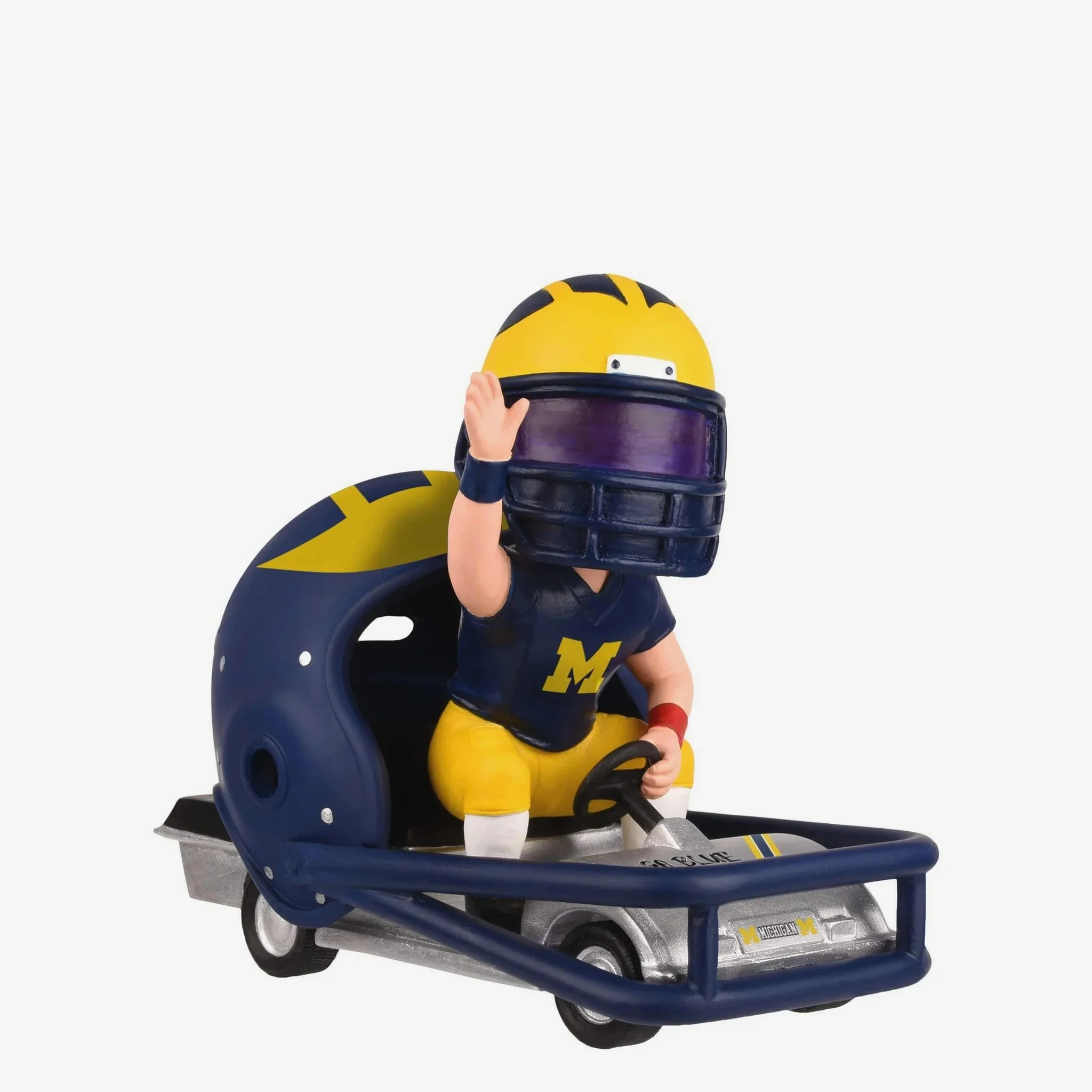 Michigan Wolverines Helmet Cart NCAA College Bobblehead