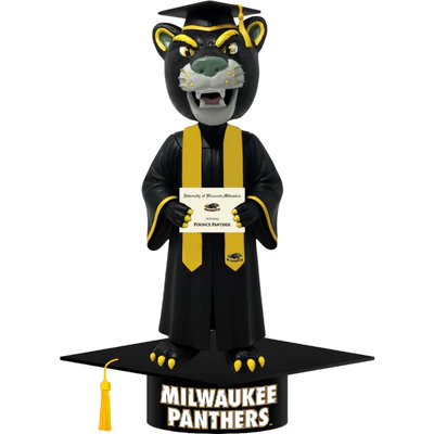Pounce Panther Milwaukee Panthers Mascot Graduation Bobblehead (Presale) - Image 2