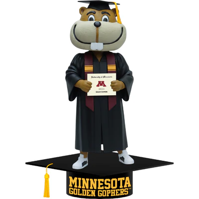 Goldy Gopher Minnesota Golden Gophers Mascot Graduation Bobblehead (Presale) - Image 2