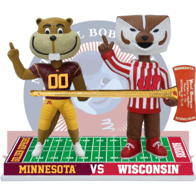 Minnesota vs. Wisconsin Football Rivalry Bobblehead (Presale)