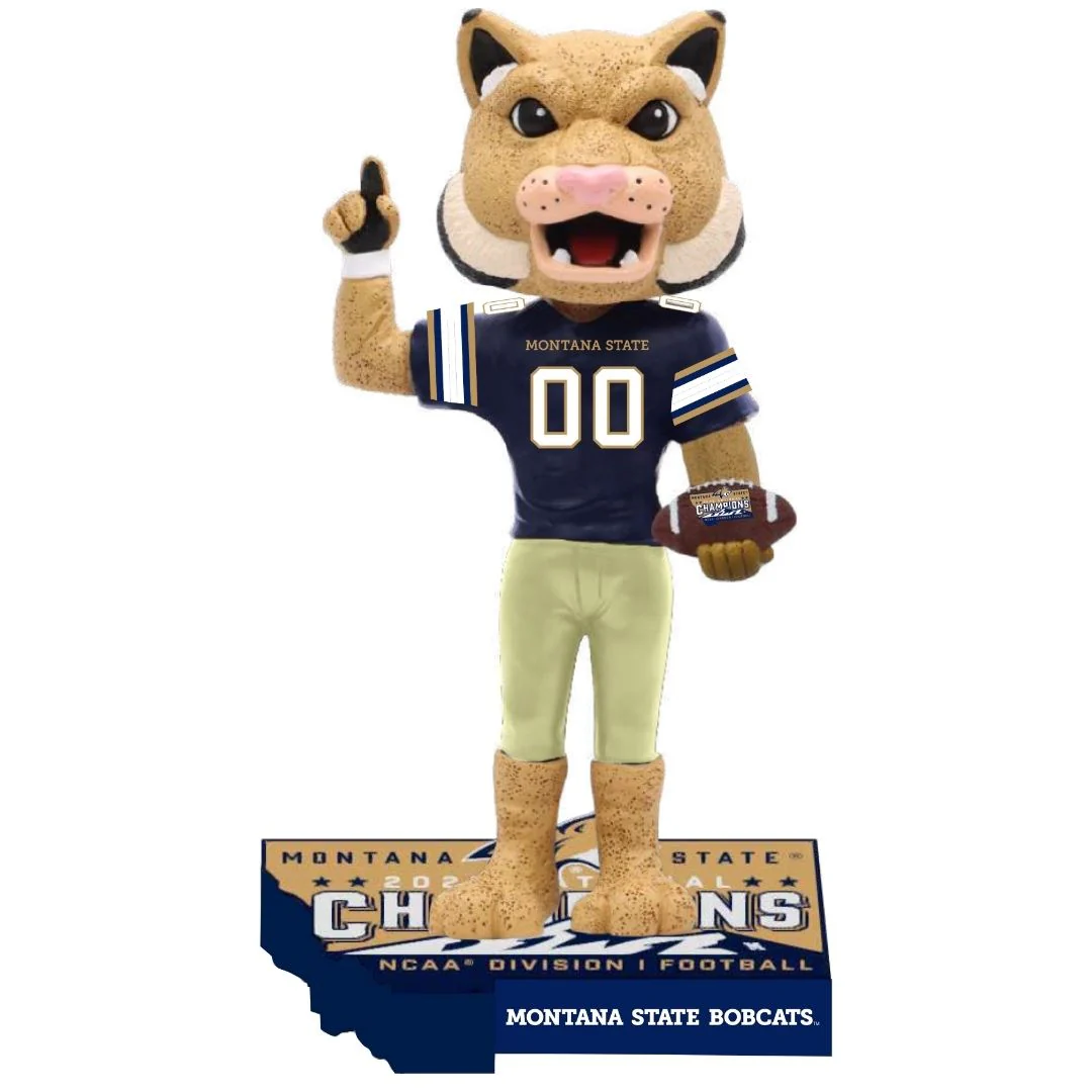 Champ Montana State Bobcats Mascot 2025 FCS Football National Champions Bobbleheads (Presale) - Image 2