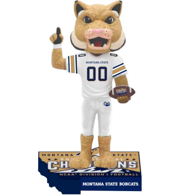 Champ Montana State Bobcats Mascot 2025 FCS Football National Champions Bobbleheads (Presale) - Image 3