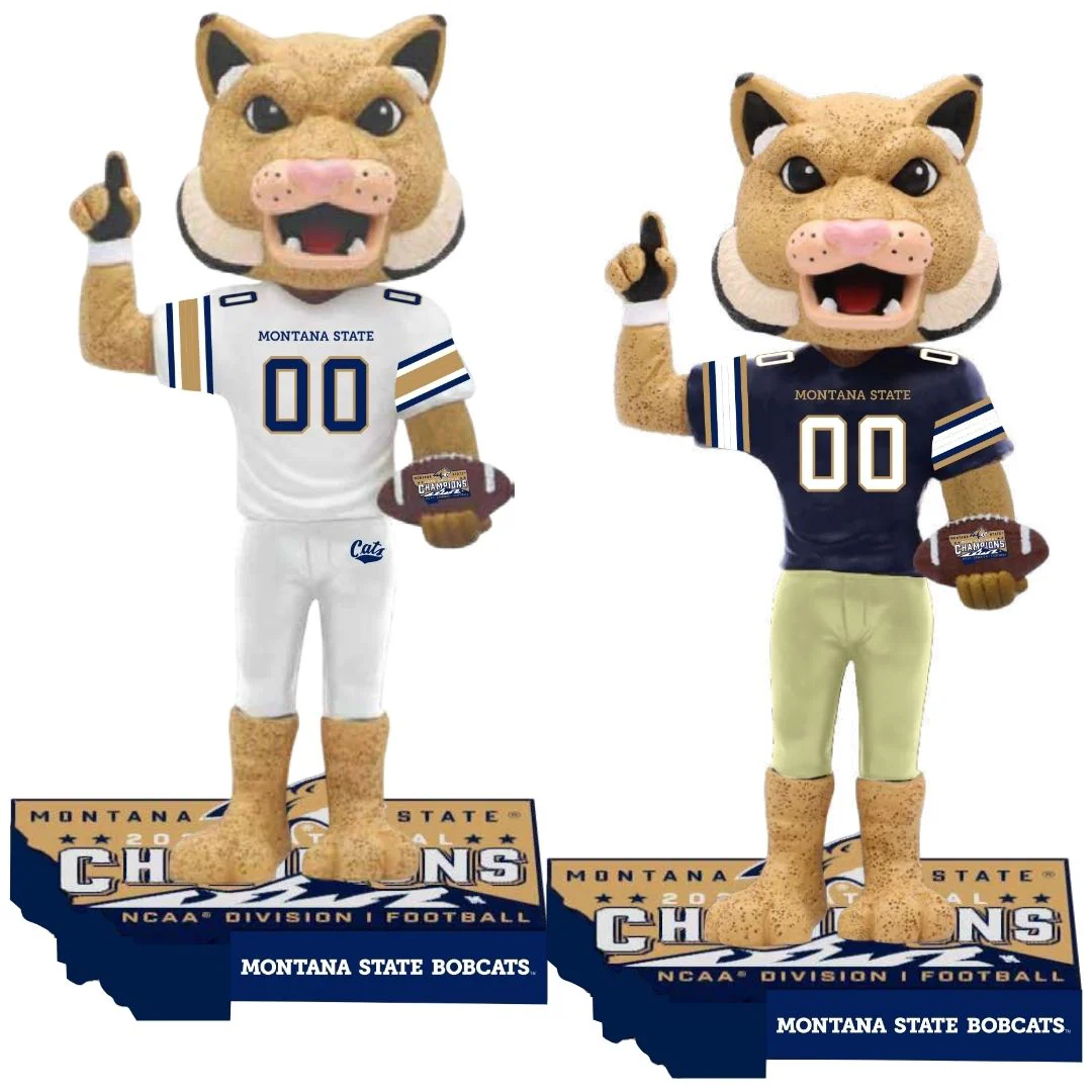 Champ Montana State Bobcats Mascot 2025 FCS Football National Champions Bobbleheads (Presale) - Image 4