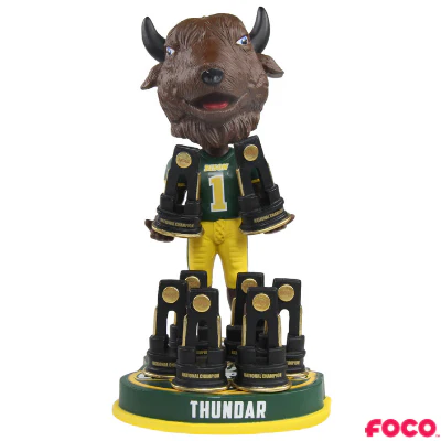 North Dakota State Bison 8-Time National Champions Bobblehead - Image 2
