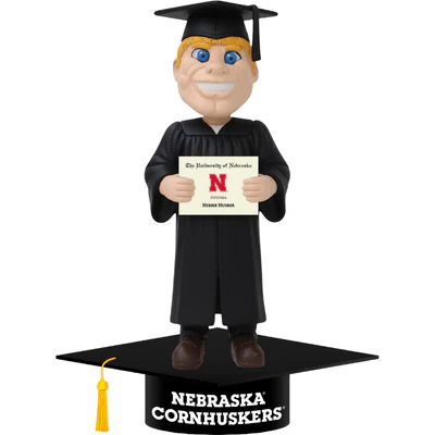 Herbie Husker Nebraska Cornhuskers Mascot Graduation Bobblehead (Presale) - Image 2
