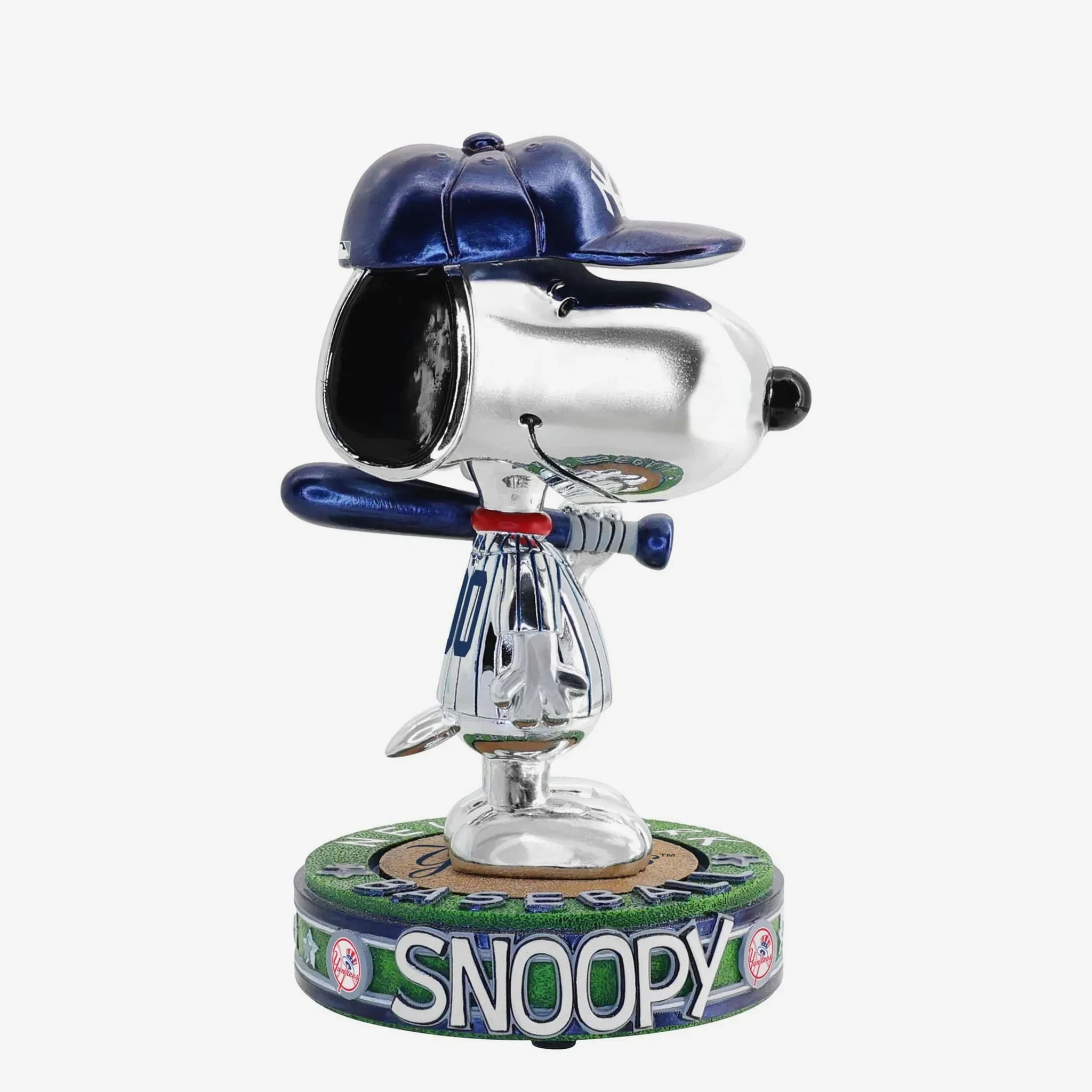 Snoopy New York Yankees 2025 Peanuts Electroplated Bighead MLB Baseball Bobblehead