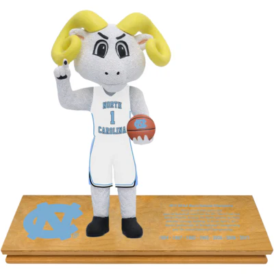 North Carolina Tar Heels 2017 Men's Basketball Game Used Championship Court Bobblehead - Image 2