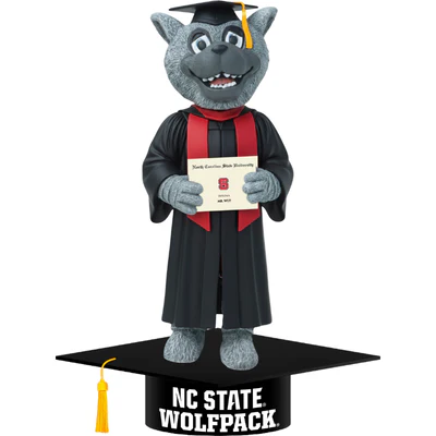 Mr. Wuf NC State Wolfpack Mascot Graduation Bobblehead (Presale) - Image 2