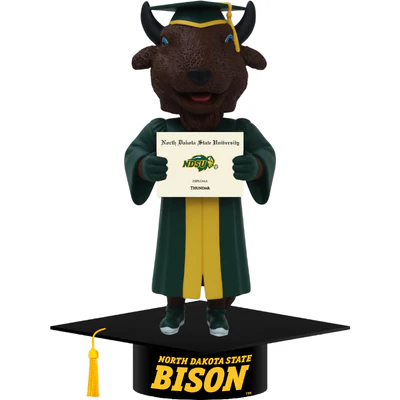 Thundar North Dakota State Bison Mascot Graduation Bobblehead (Presale) - Image 2