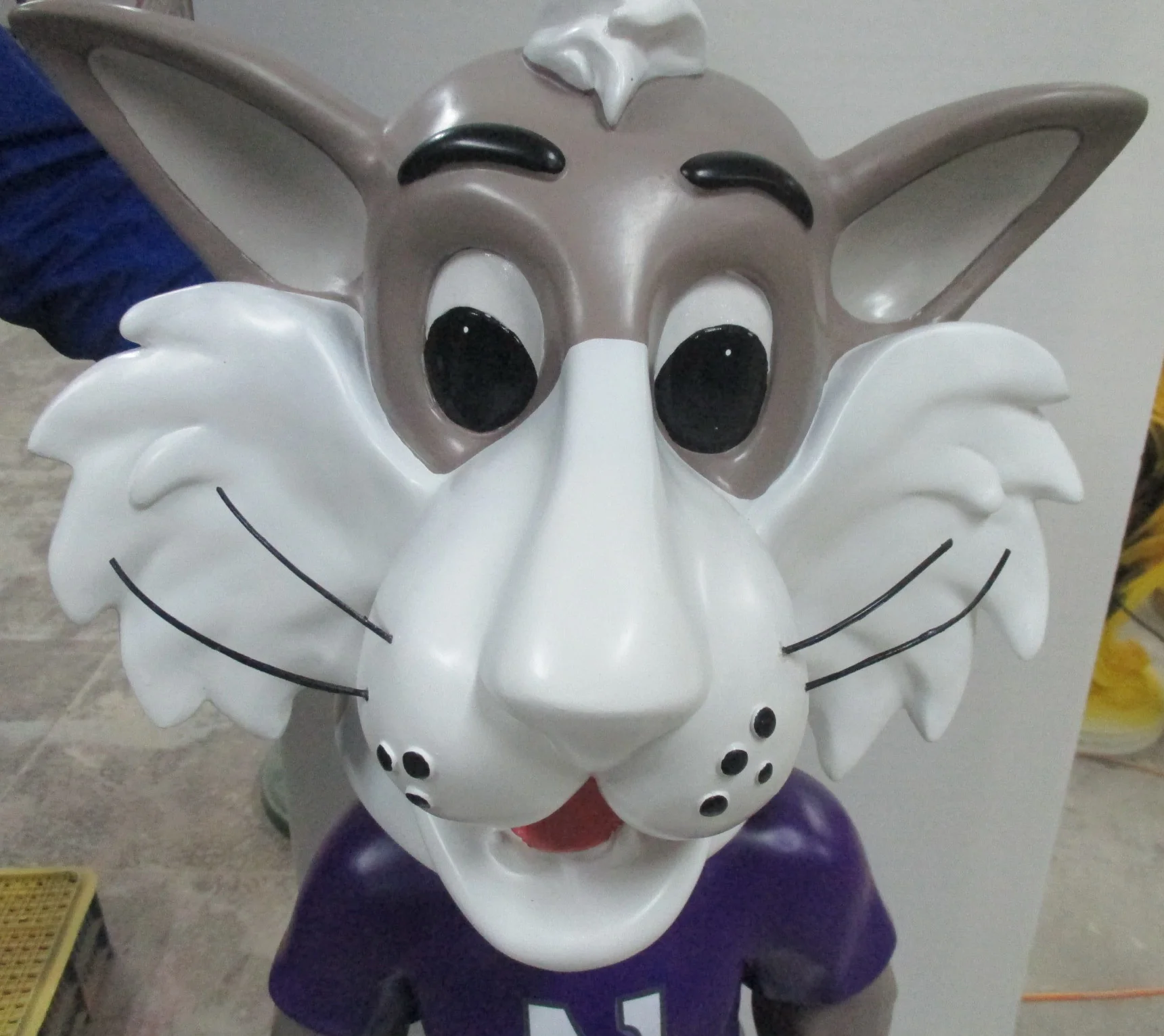 3 Foot Northwestern Wildcats Willie the Wildcat Bobblehead - Image 4