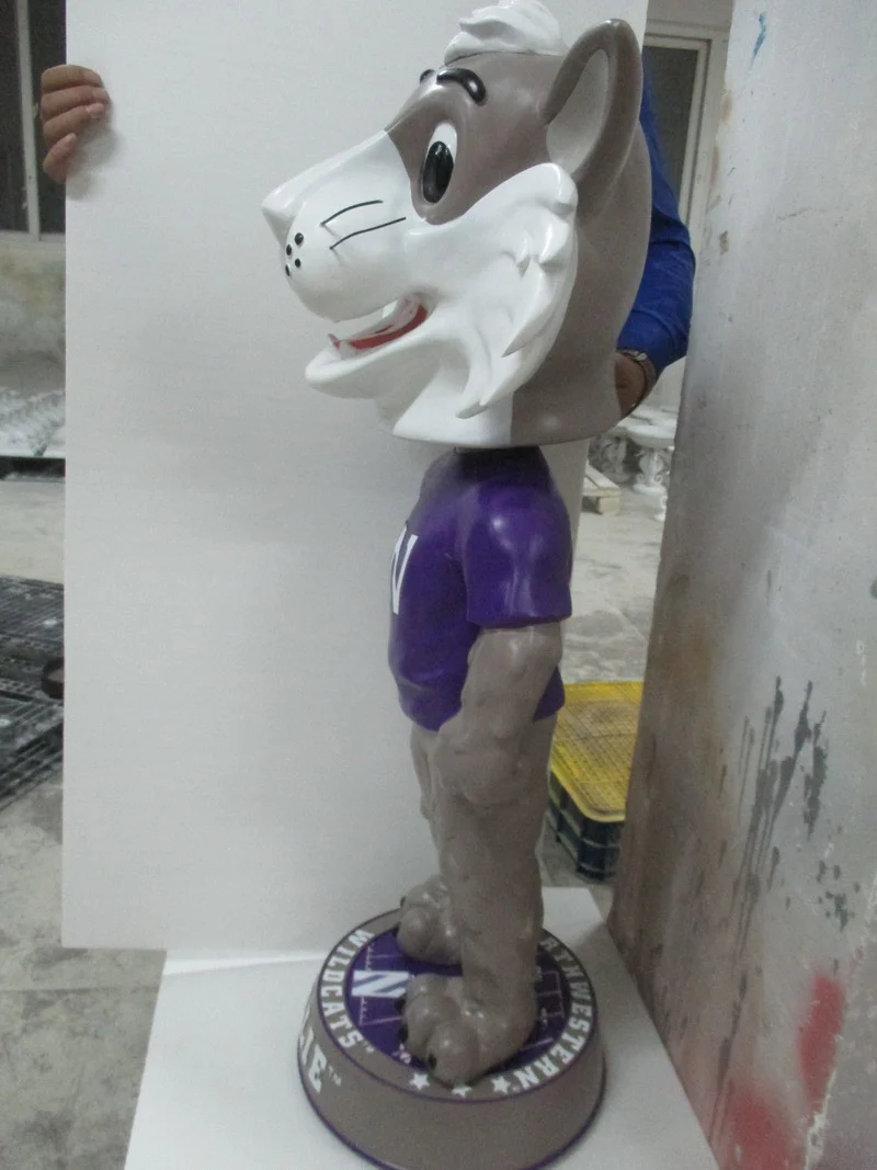 3 Foot Northwestern Wildcats Willie the Wildcat Bobblehead - Image 5