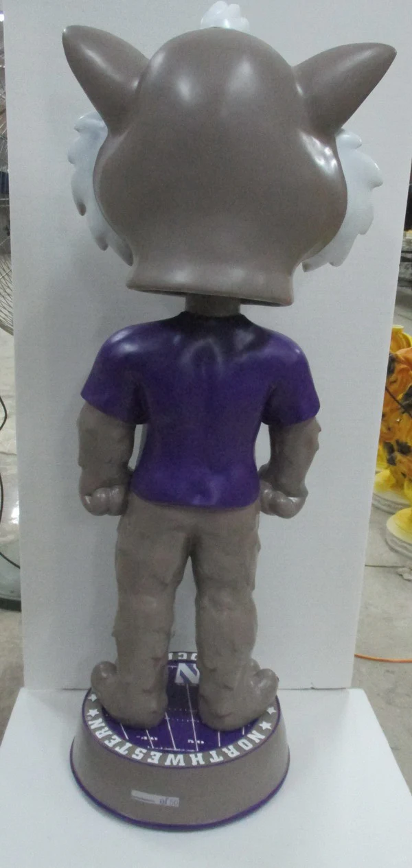 3 Foot Northwestern Wildcats Willie the Wildcat Bobblehead - Image 6